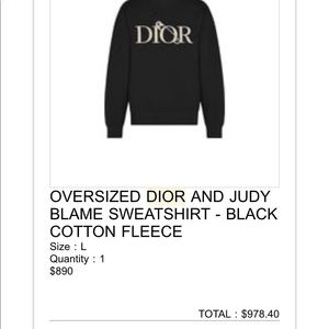 Men’s Dior sweatshirt